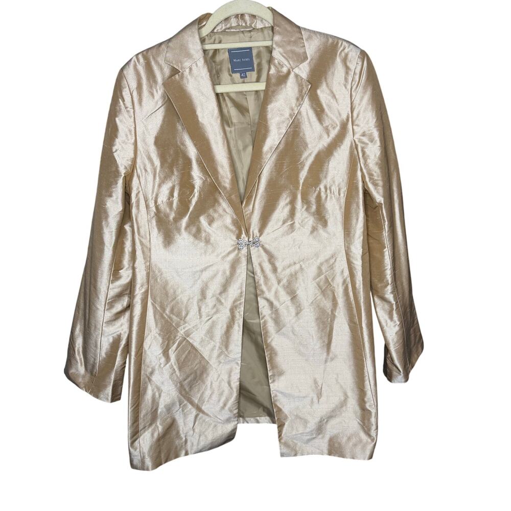 Marc Aurel Silk Embroidered Jacket Women's Size 42/XL